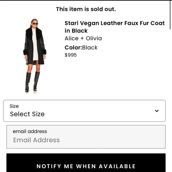 Alice + Olivia | Stari Vegan Leather Faux Fur Coat in Black
revolve clothing - Picture 6 of 6